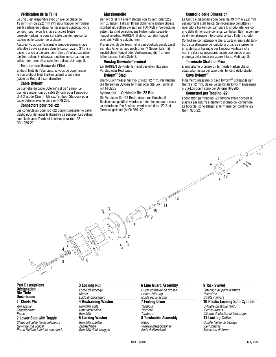 Harken 1036 MKIII Jib Reefing & Furling User Manual | Page 4 / 78