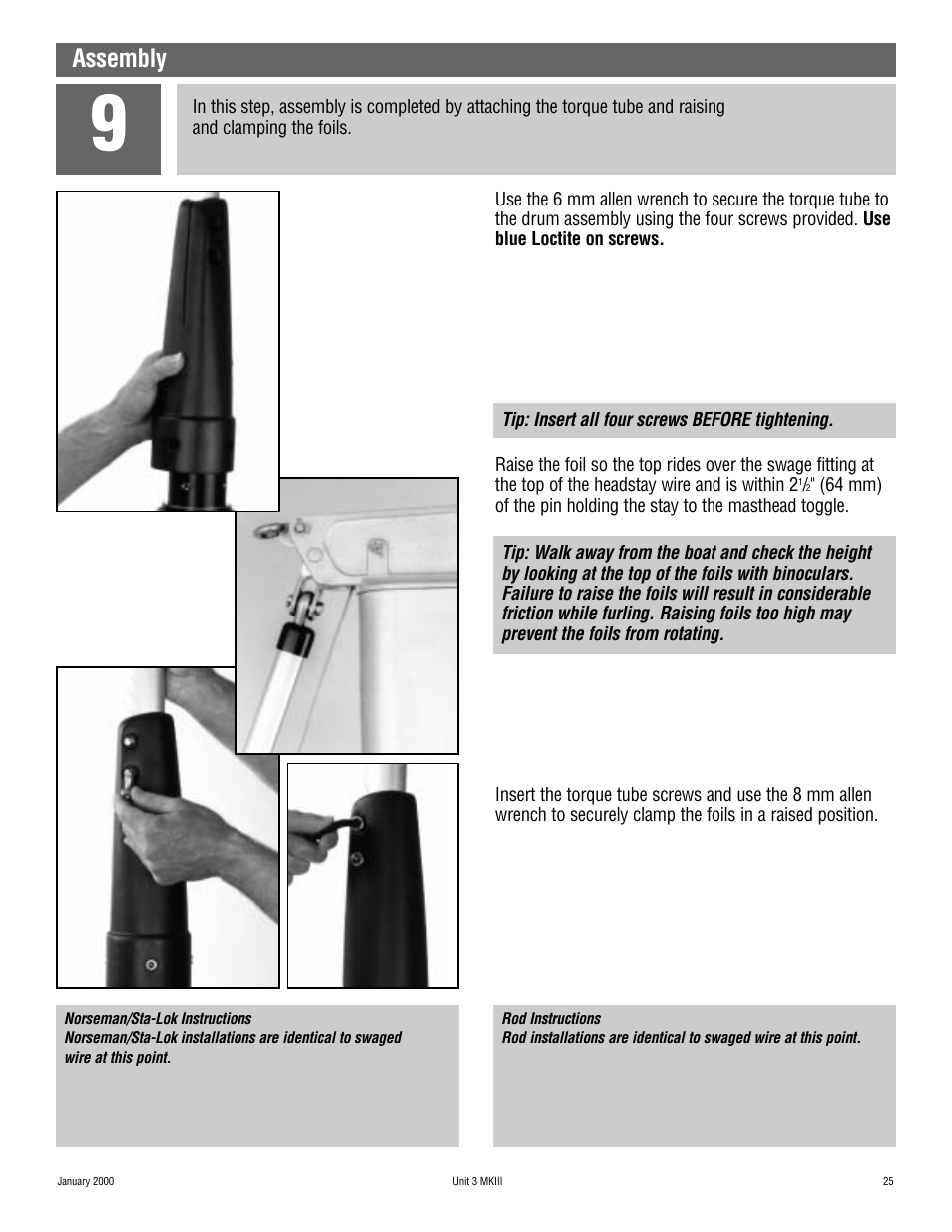Assembly | Harken 1036 MKIII Jib Reefing & Furling User Manual | Page 49 / 78