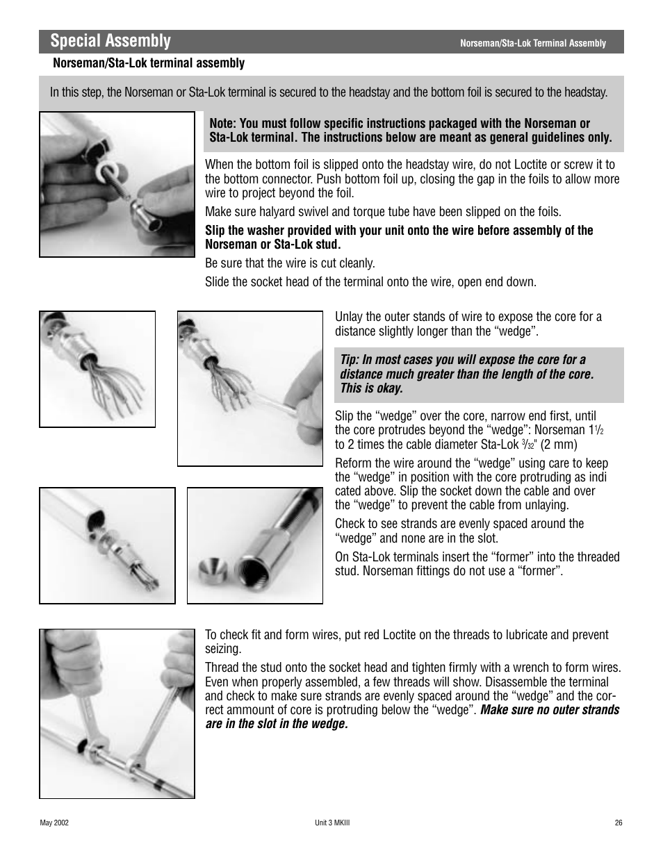 Special assembly | Harken 1036 MKIII Jib Reefing & Furling User Manual | Page 51 / 78