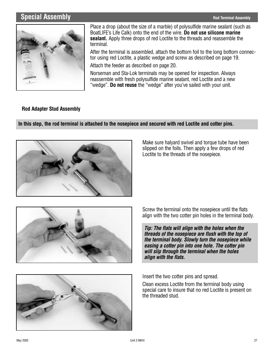 Special assembly | Harken 1036 MKIII Jib Reefing & Furling User Manual | Page 53 / 78