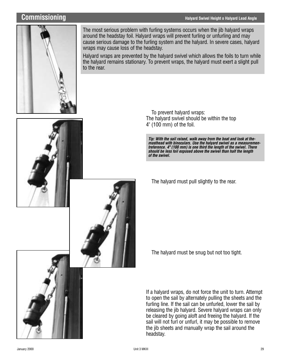 Commissioning | Harken 1036 MKIII Jib Reefing & Furling User Manual | Page 57 / 78