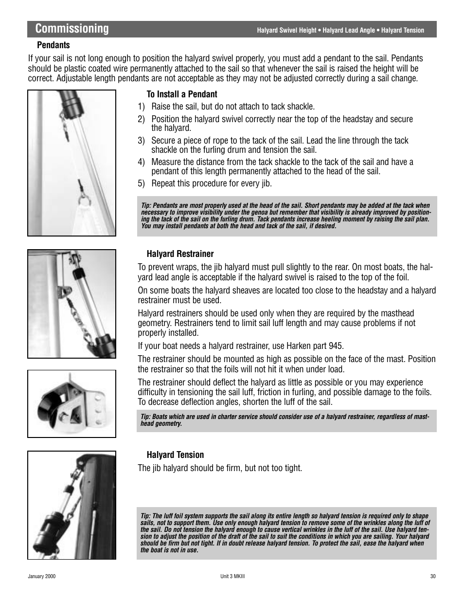 Commissioning | Harken 1036 MKIII Jib Reefing & Furling User Manual | Page 59 / 78