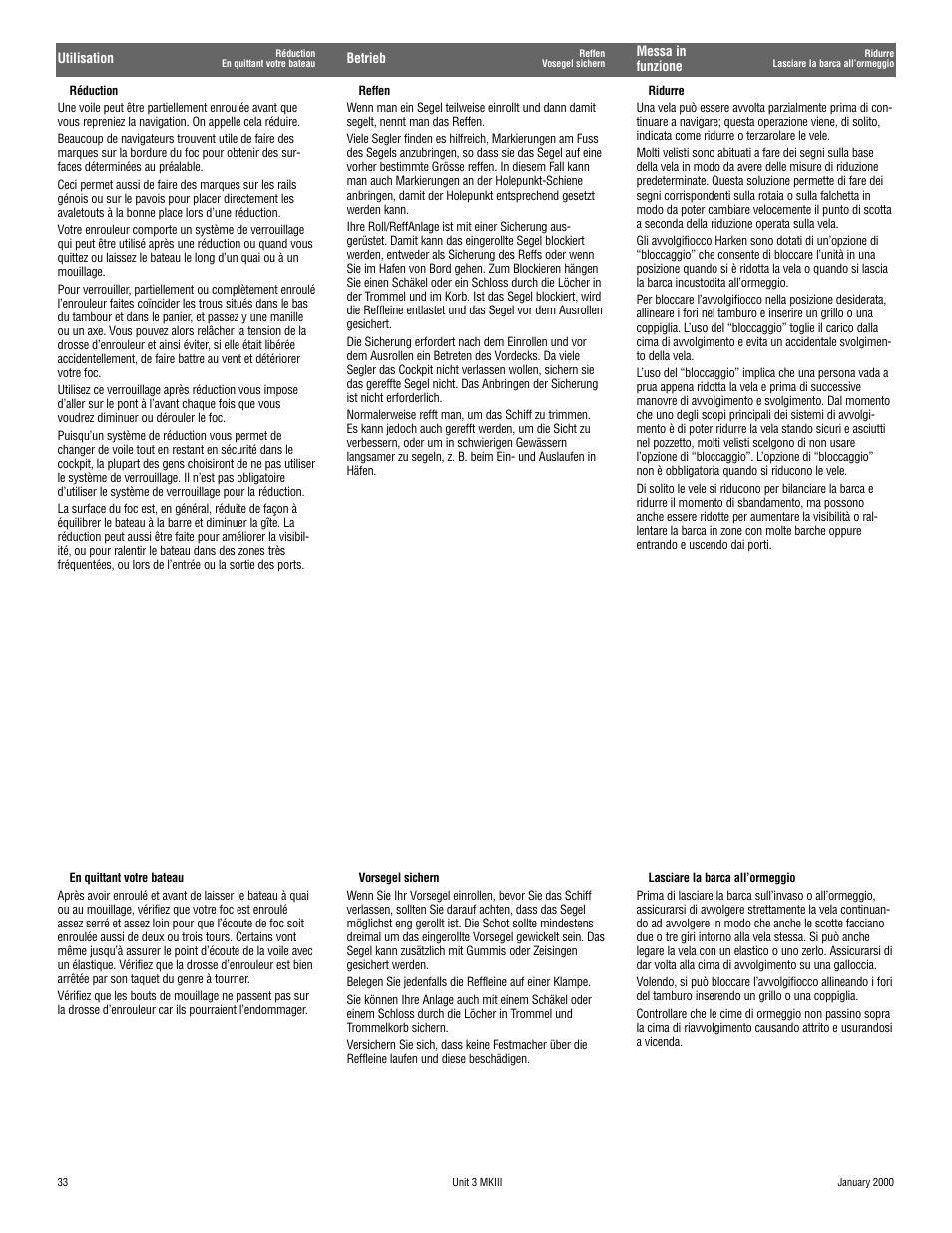 Harken 1036 MKIII Jib Reefing & Furling User Manual | Page 64 / 78