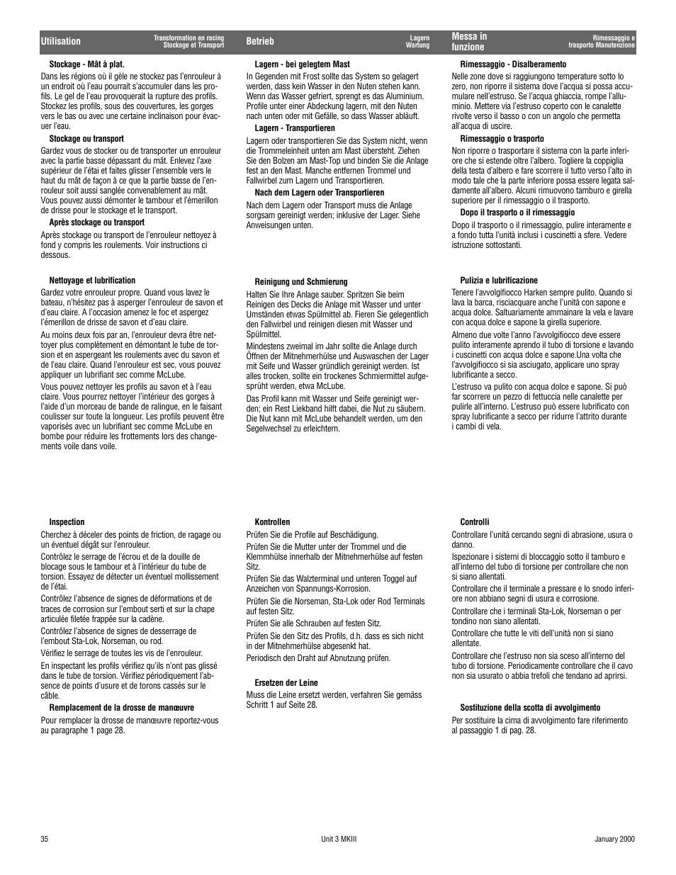 Harken 1036 MKIII Jib Reefing & Furling User Manual | Page 68 / 78