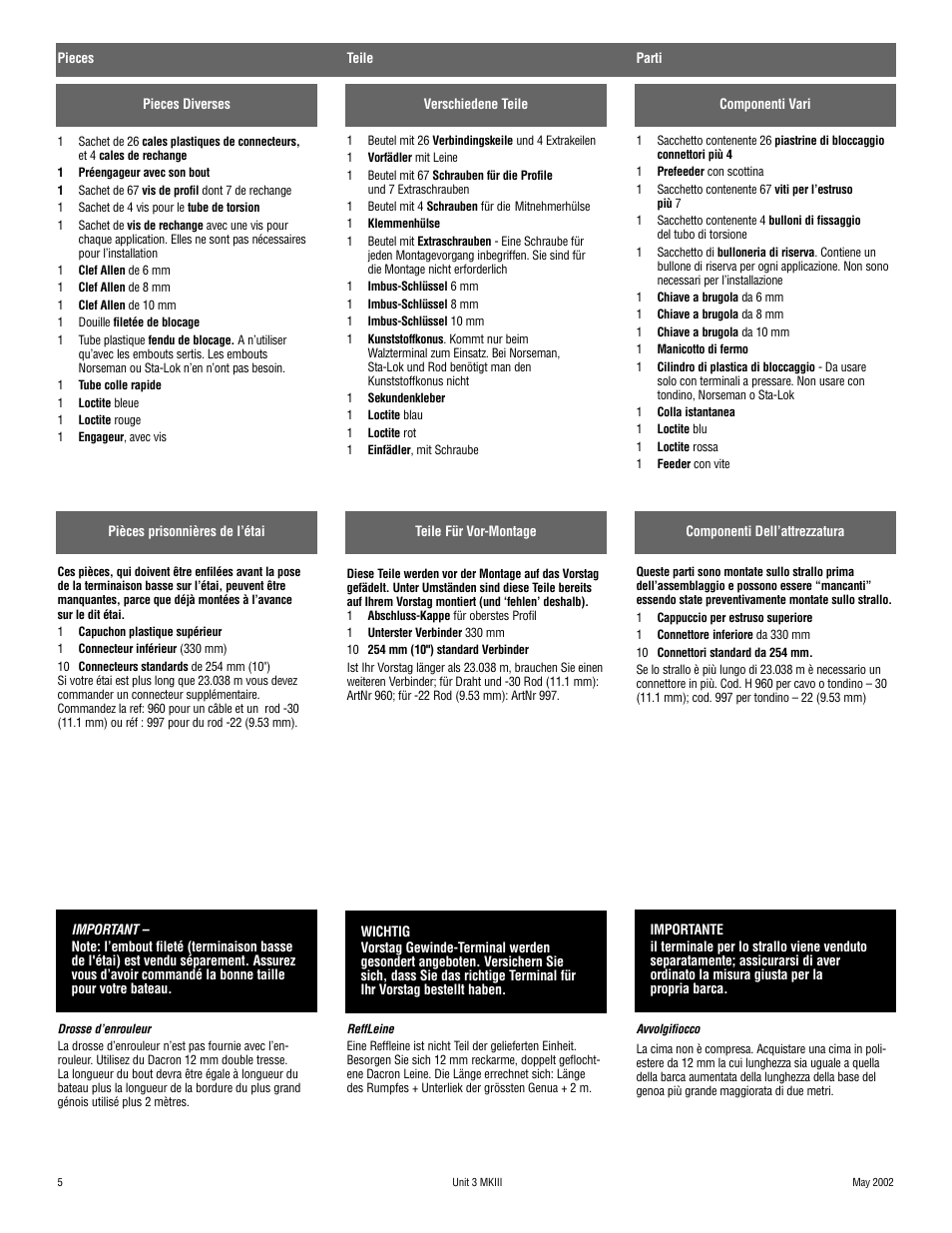 Harken 1036 MKIII Jib Reefing & Furling User Manual | Page 8 / 78