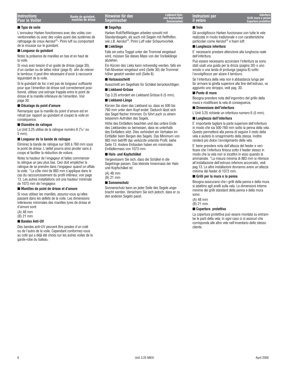 Harken 1080 MKIII Jib Reefing & Furling User Manual | Page 10 / 78