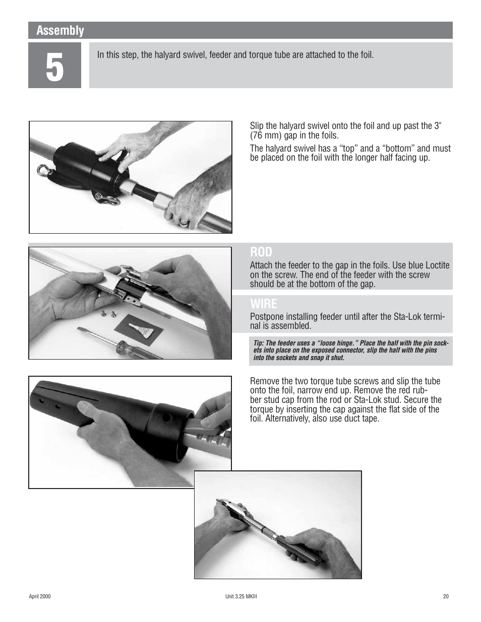 Assembly, Rod wire | Harken 1080 MKIII Jib Reefing & Furling User Manual | Page 39 / 78