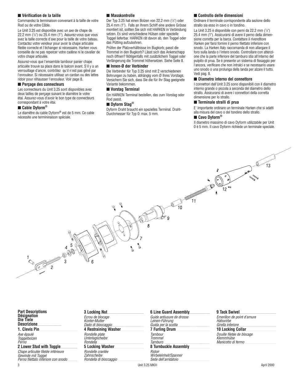 Harken 1080 MKIII Jib Reefing & Furling User Manual | Page 4 / 78