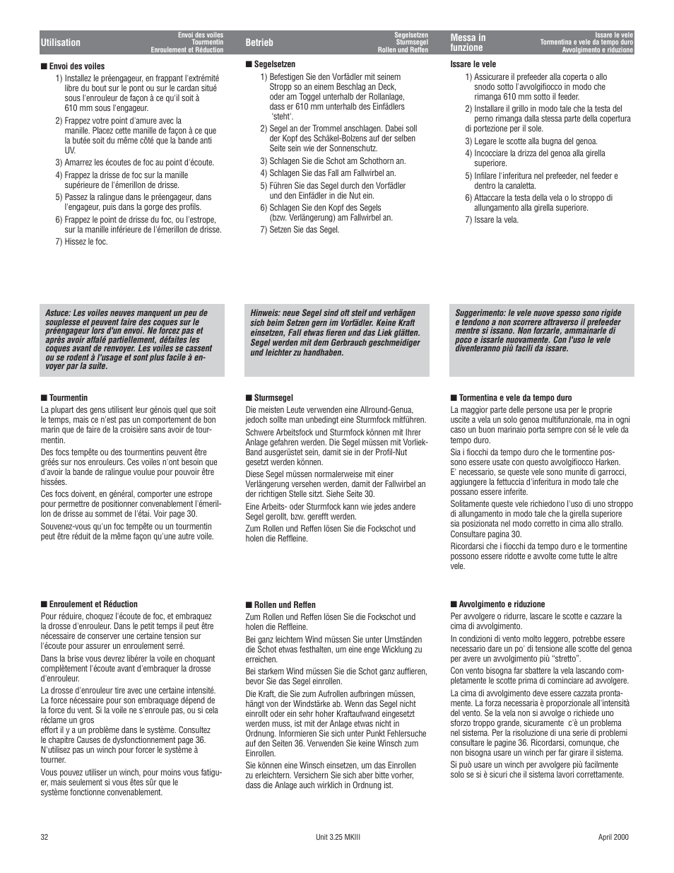 Harken 1080 MKIII Jib Reefing & Furling User Manual | Page 62 / 78