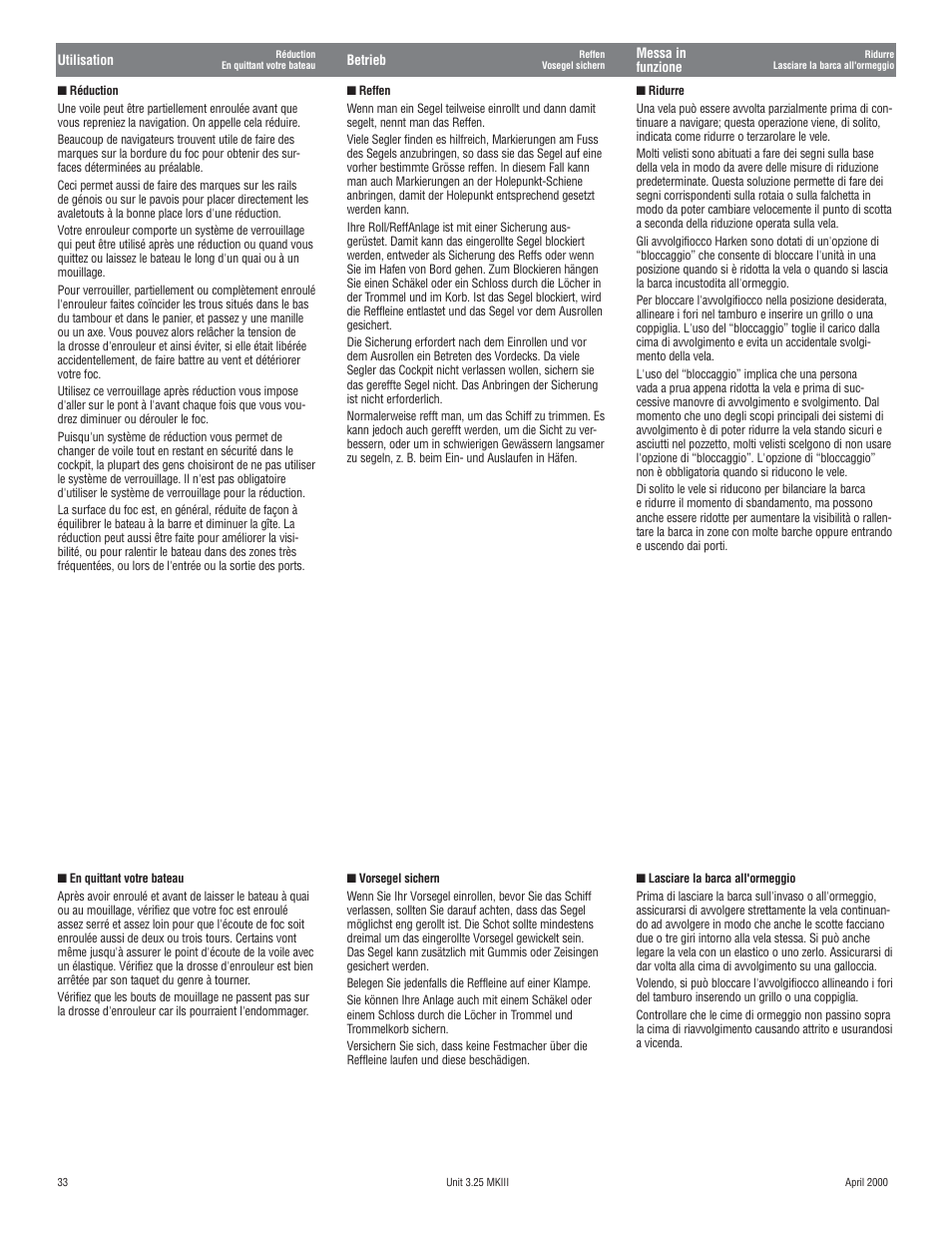 Harken 1080 MKIII Jib Reefing & Furling User Manual | Page 64 / 78