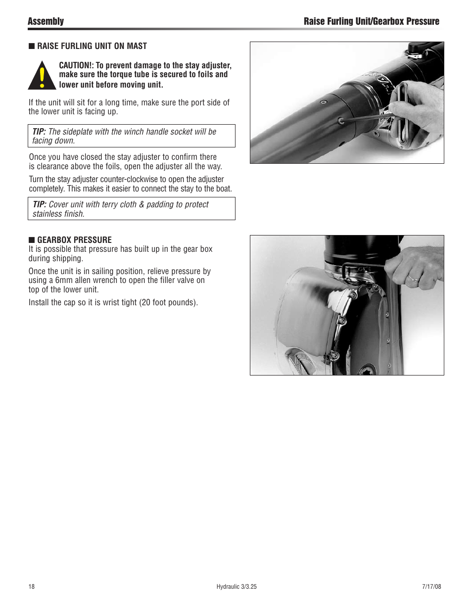Harken 1027 MKIII Hydraulic Jib Reefing & Furling User Manual | Page 18 / 24