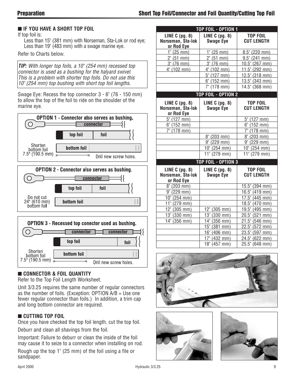 Harken 1027 MKIII Hydraulic Jib Reefing & Furling User Manual | Page 9 / 24