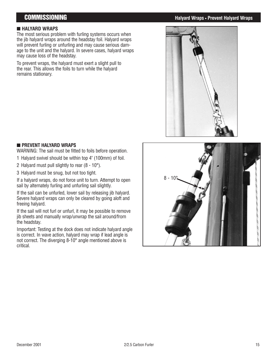 Commissioning | Harken 1093 Carbon Jib Reefing & Furling User Manual | Page 15 / 18