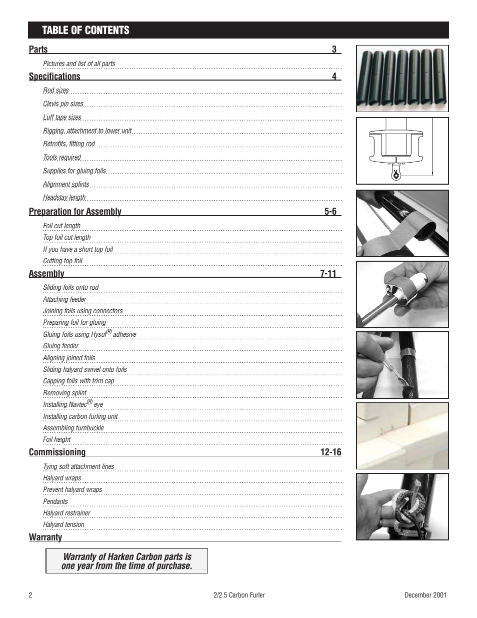 Harken 1093 Carbon Jib Reefing & Furling User Manual | Page 2 / 18