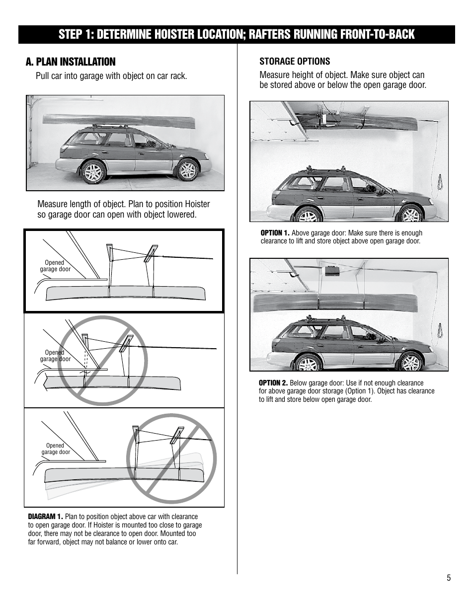 A. plan installation | Harken 7801 4-Point Storage System - 60 lb User Manual | Page 5 / 20