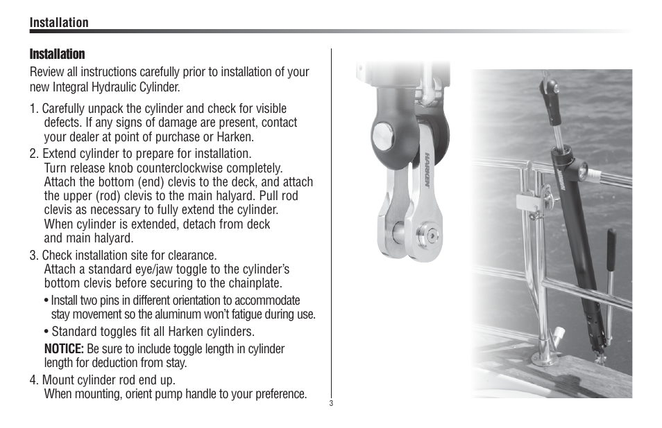Harken HCI025110345BCC Integral Backstay Adjuster  User Manual | Page 3 / 8