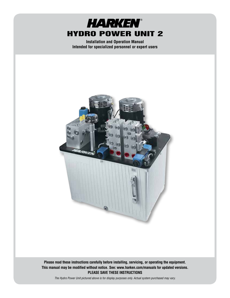 Harken HYDRO 2 Power Unit  User Manual | 32 pages