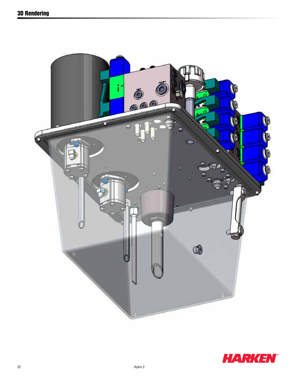 3d rendering | Harken HYDRO 2 Power Unit  User Manual | Page 22 / 32