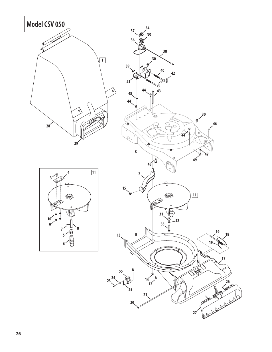 Model csv 050 | Cub Cadet CSV 050 User Manual | Page 26 / 60