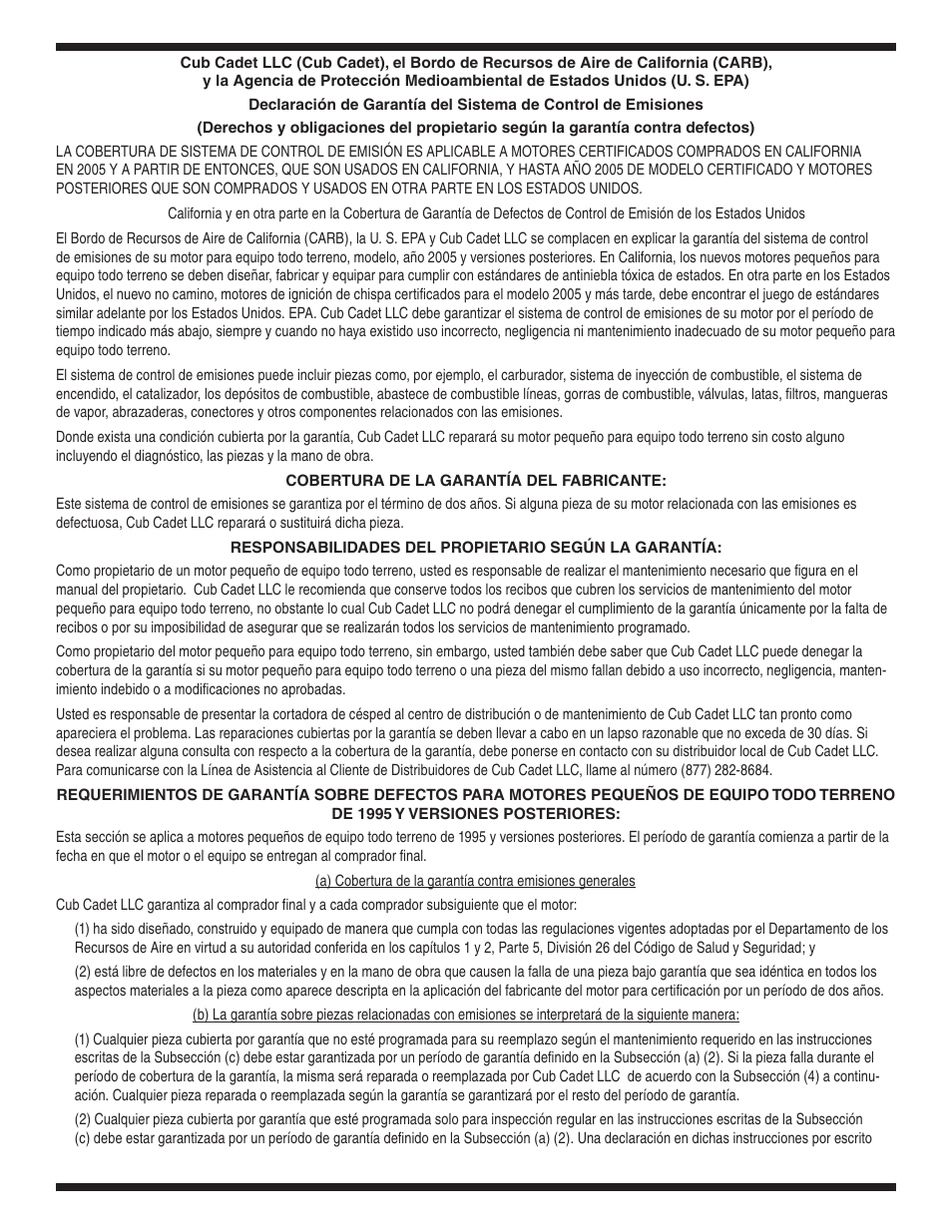Cub Cadet CSV 050 User Manual | Page 58 / 60
