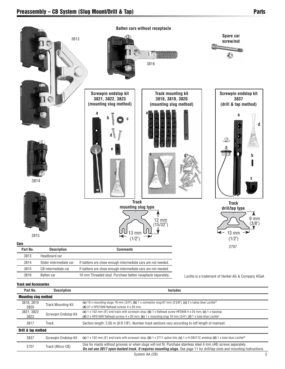 Harken 3813 System AA Battcar User Manual | Page 3 / 20