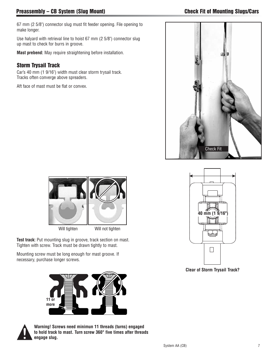 Storm trysail track | Harken 3813 System AA Battcar User Manual | Page 7 / 20