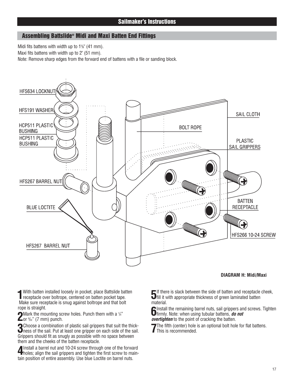 Harken 1807, 1807HL System A Battcars: built before 2005 User Manual | Page 17 / 20