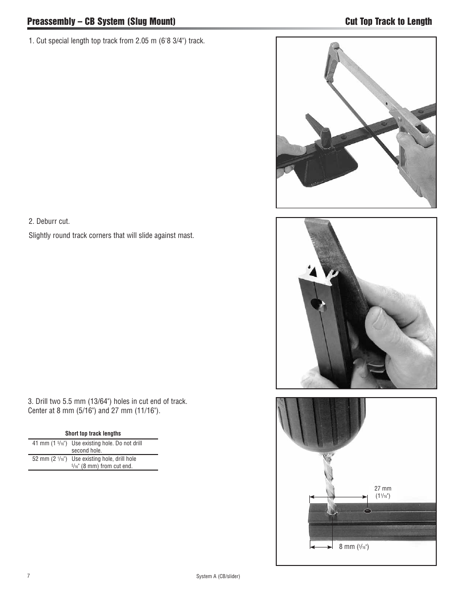 Harken 3811 System A CB & Slider Battcar User Manual | Page 7 / 24