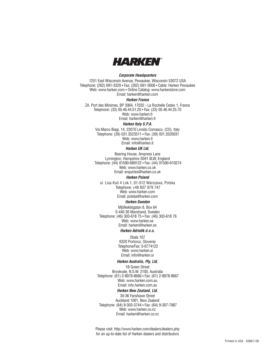 Harken 3852 System B CB & Slider Battcars: built 2007 to present User Manual | Page 16 / 16