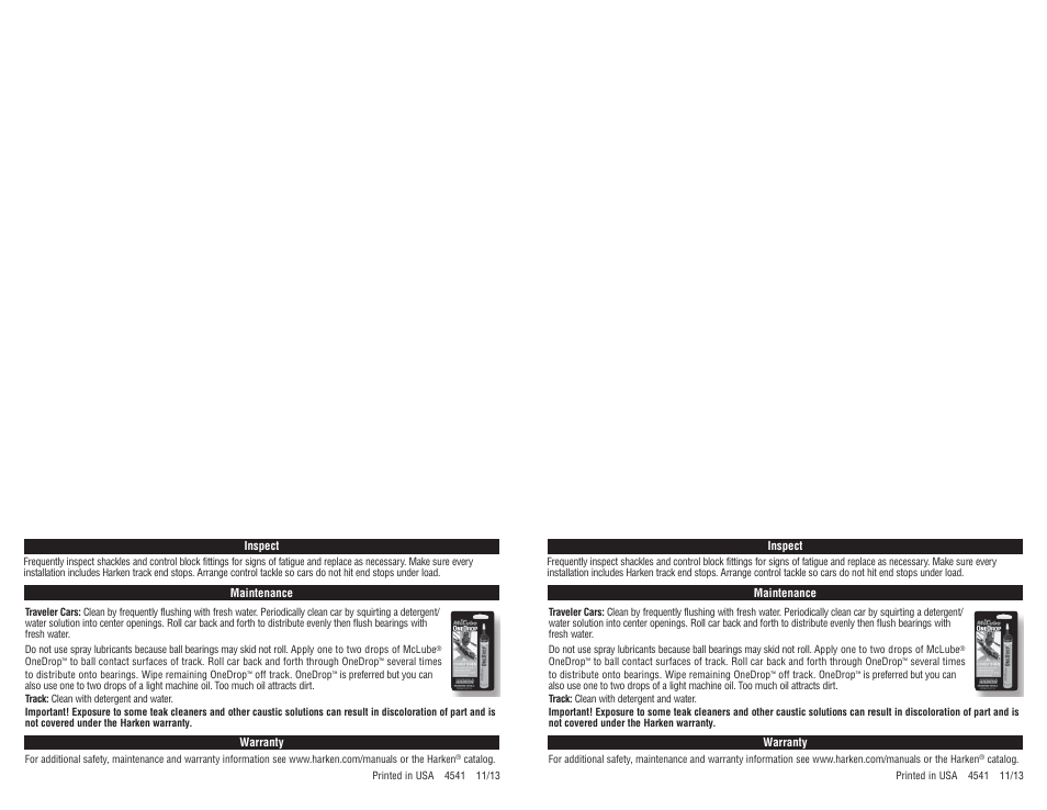 Harken 1825 Battcar with SDA fitting User Manual | Page 2 / 2