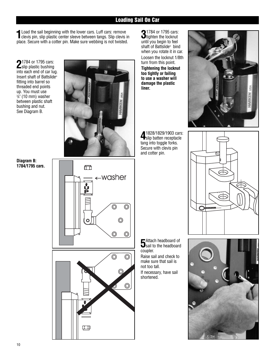 Harken 1782 System C Battcars: built before 2008 User Manual | Page 10 / 17