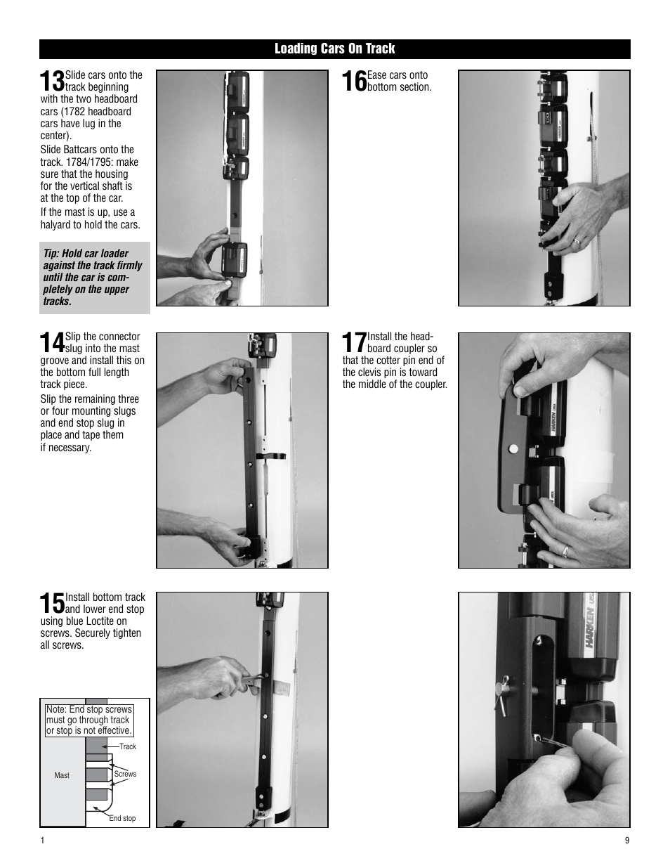 Harken 1782 System C Battcars: built before 2008 User Manual | Page 9 / 17