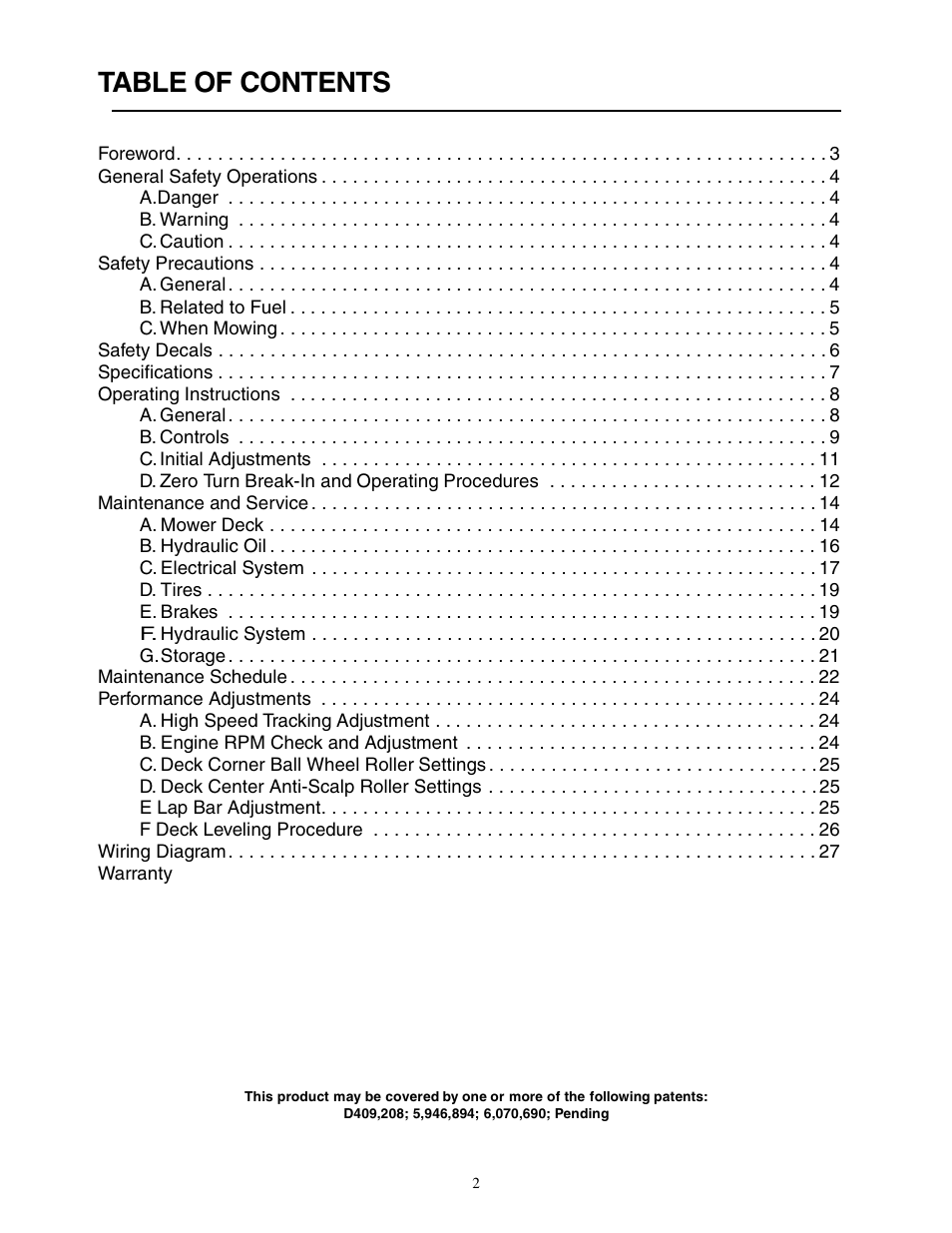 Cub Cadet Zero-Turn Commercial Riding Mower User Manual | Page 2 / 32