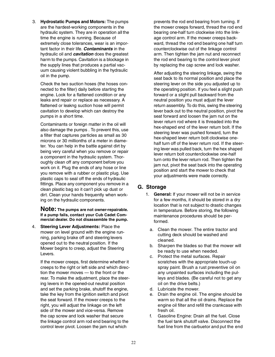 Cub Cadet Zero-Turn Commercial Riding Mower User Manual | Page 22 / 32