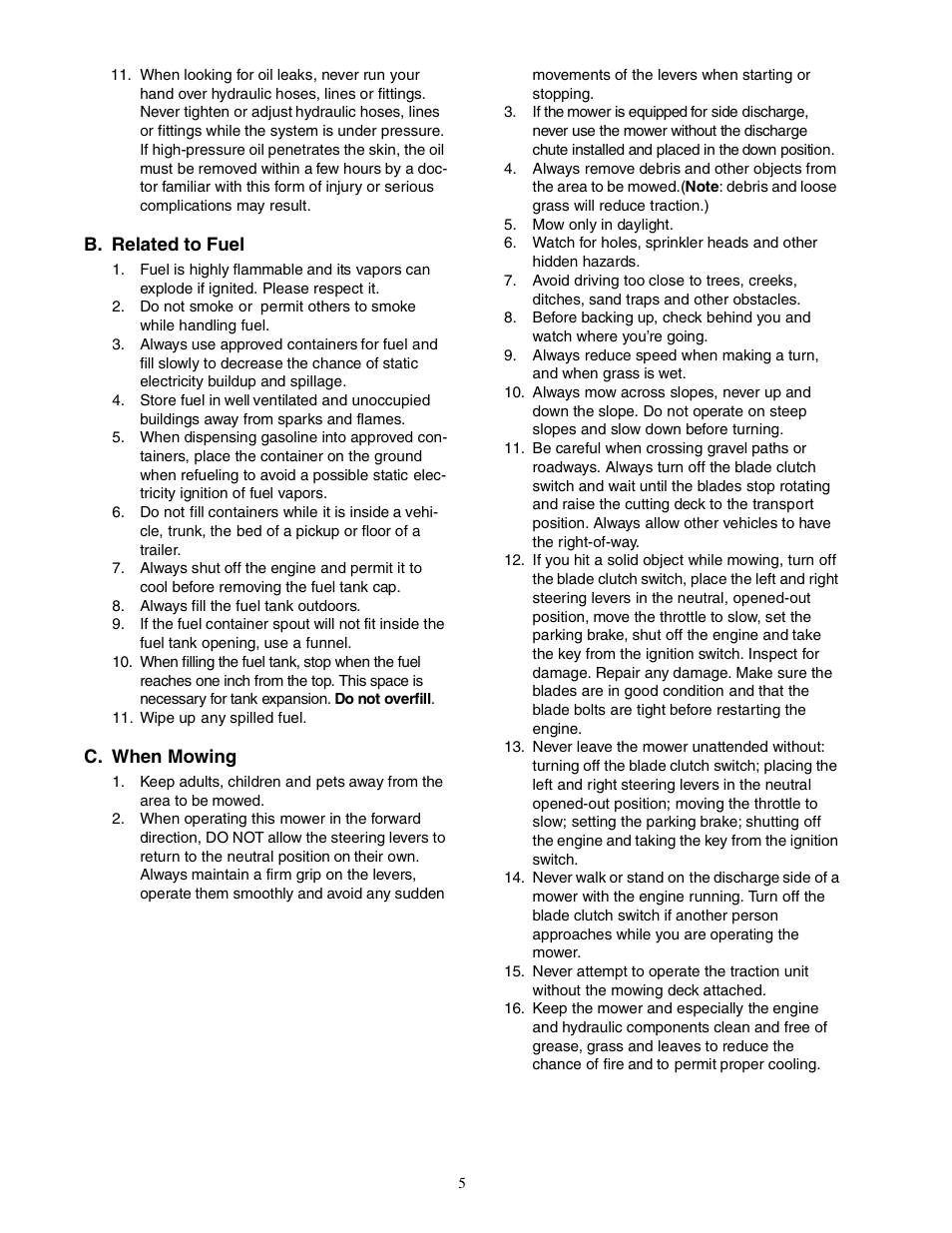 Cub Cadet Zero-Turn Commercial Riding Mower User Manual | Page 5 / 32