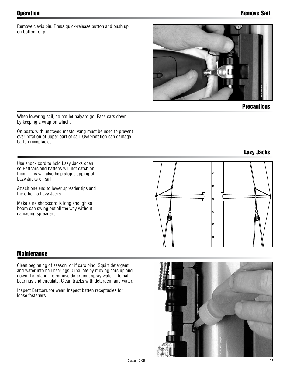 Harken 3867 System C CB Battcars: built 2008 to present User Manual | Page 11 / 16
