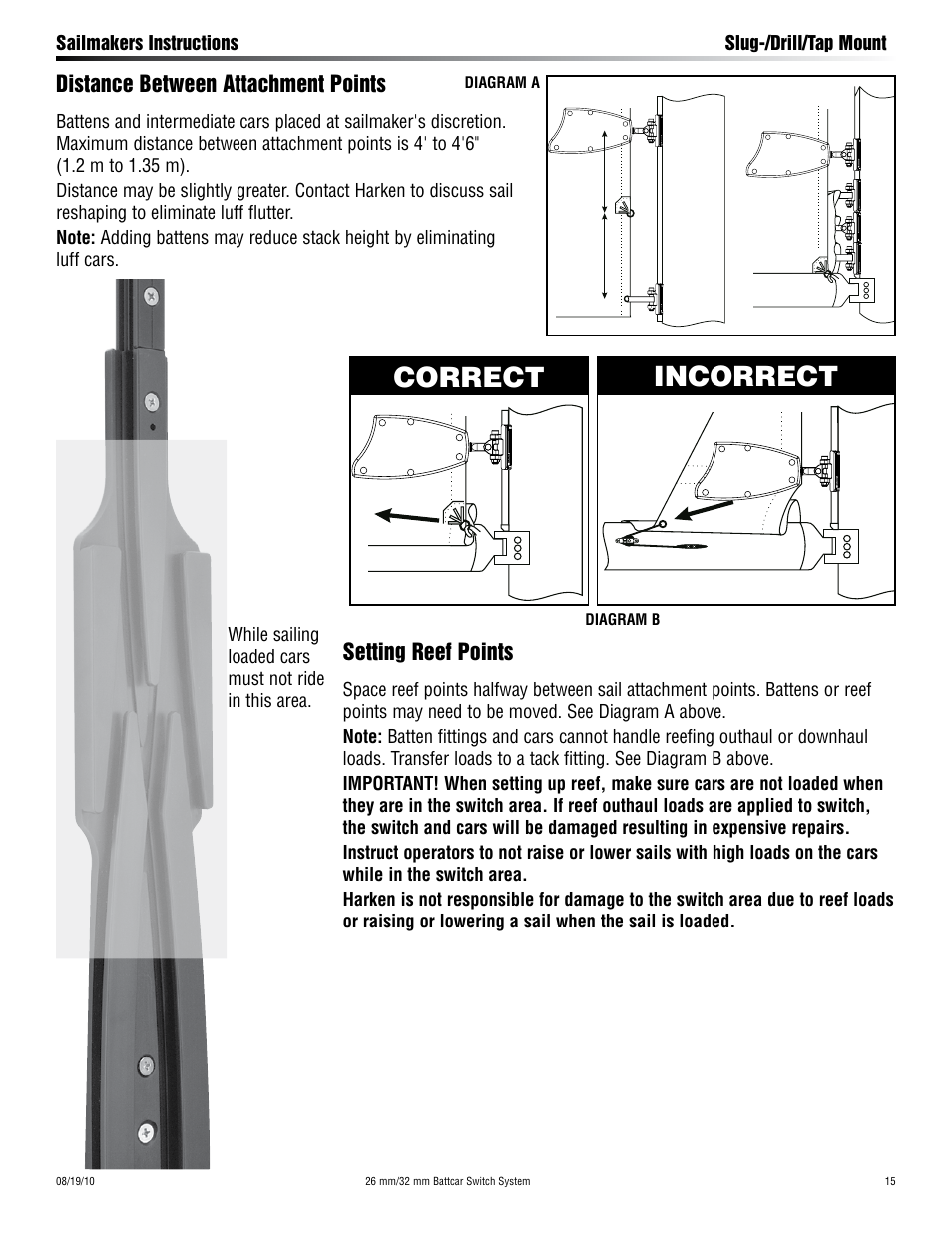 Incorrect correct | Harken HC9045 Battcar Switch System User Manual | Page 15 / 20