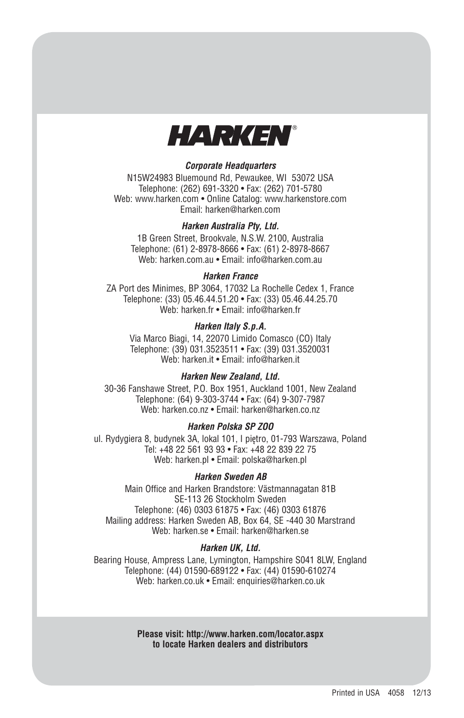 Harken 252 Lazy Jack kit User Manual | Page 8 / 8