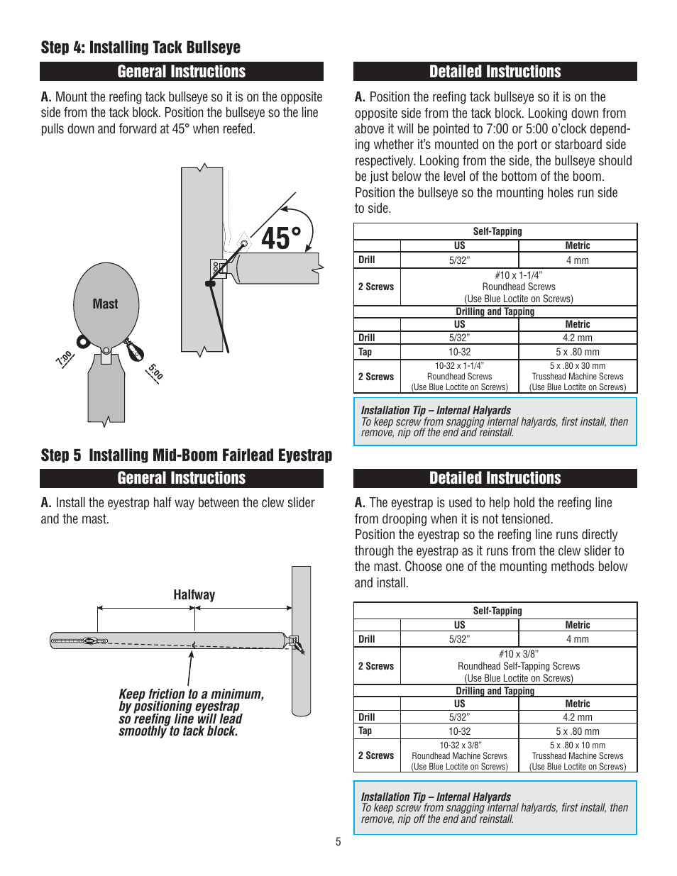 Harken 430 Single Line Reefing User Manual | Page 5 / 8