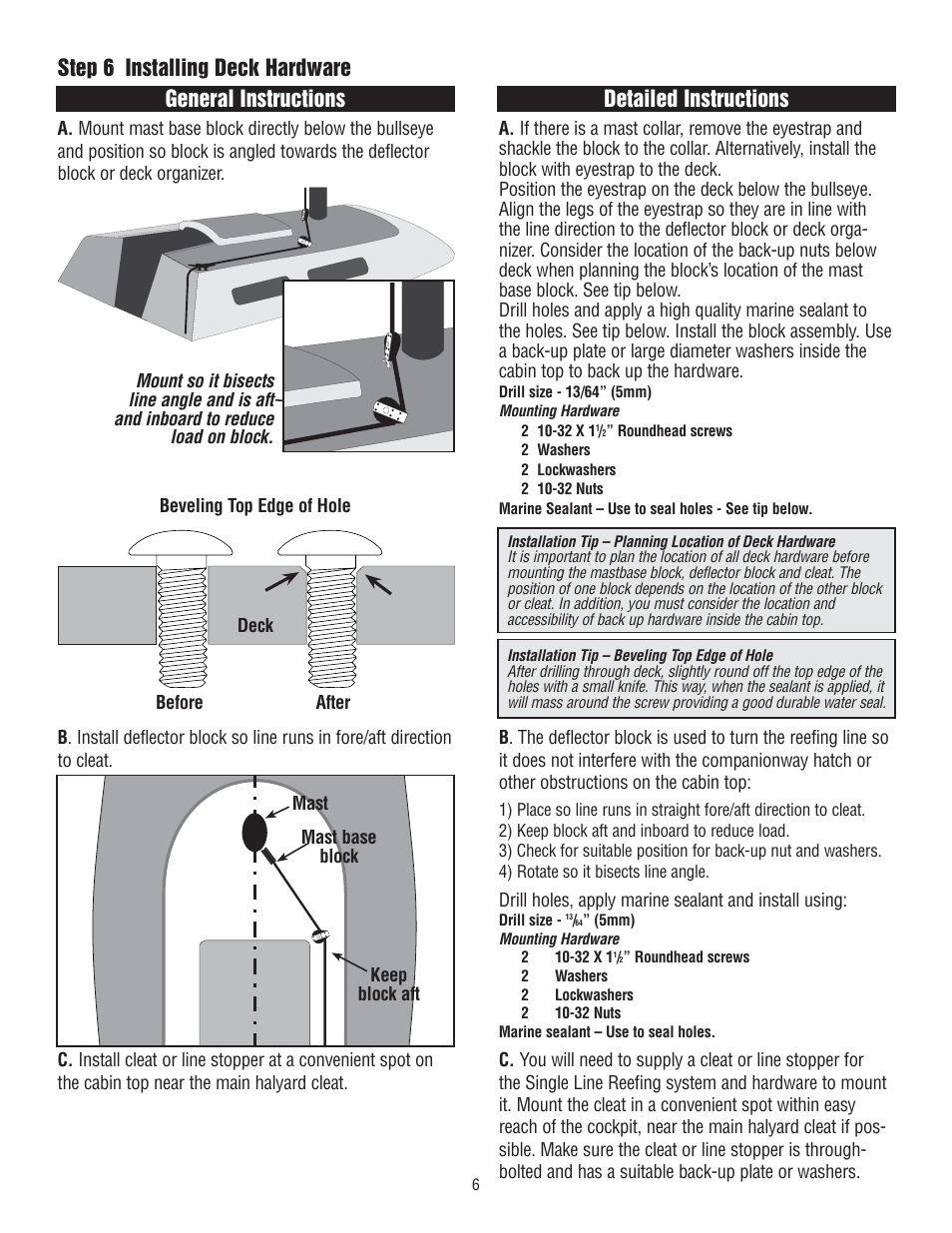 Harken 430 Single Line Reefing User Manual | Page 6 / 8