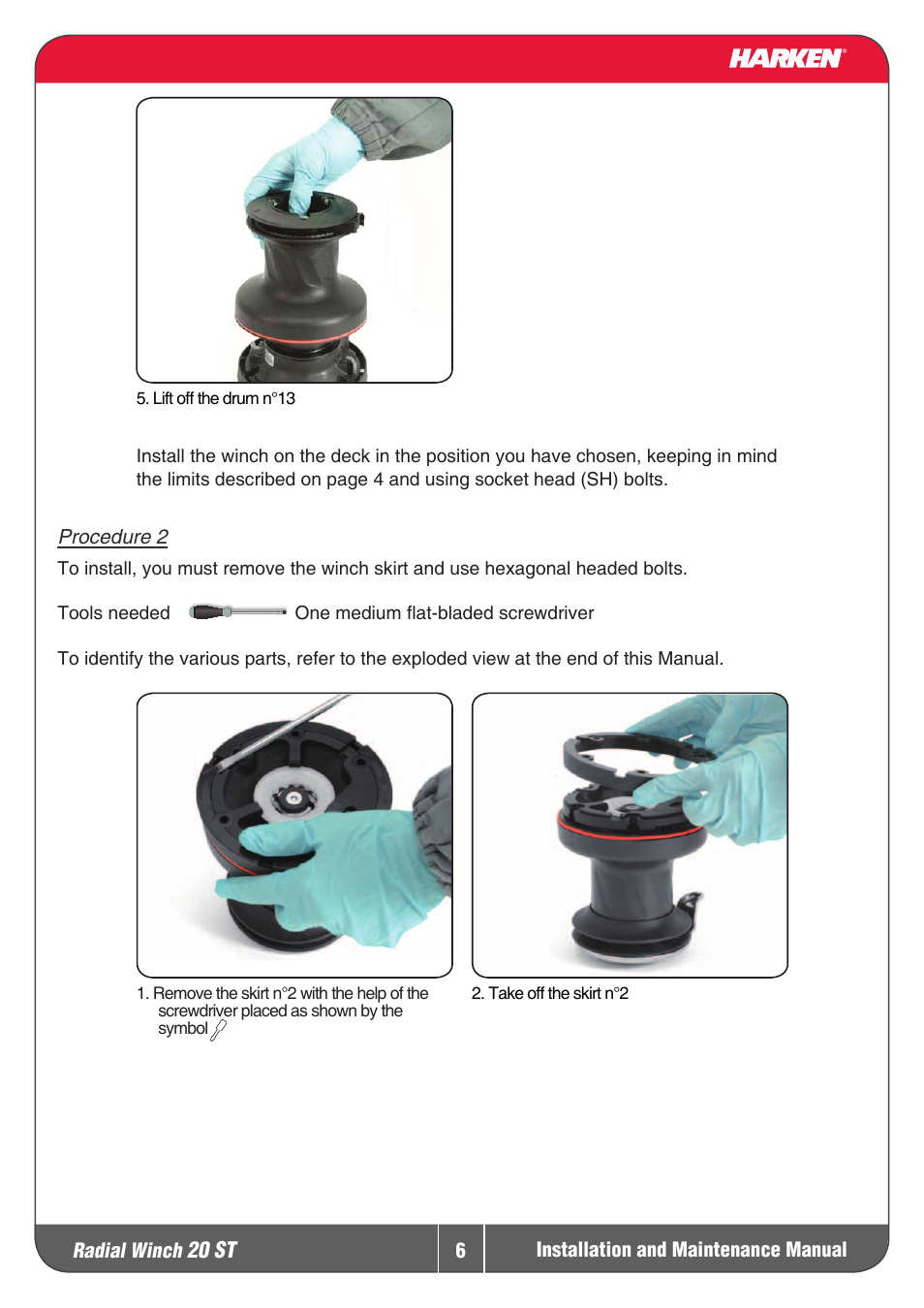 Harken 20ST Winche User Manual | Page 6 / 19