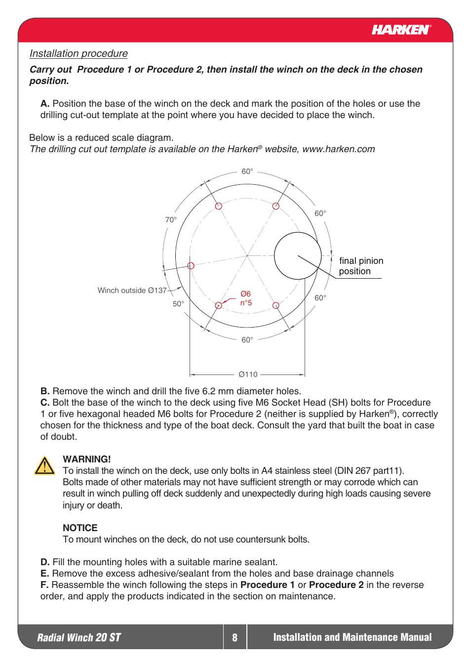 20 st | Harken 20ST Winche User Manual | Page 8 / 19