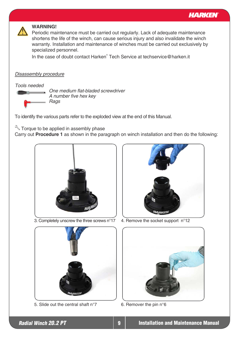 2 pt | Harken 20.2PT Winche User Manual | Page 9 / 16