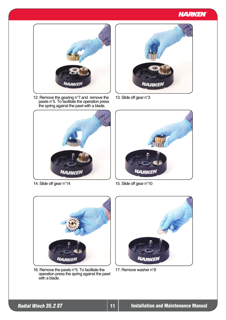 2 st | Harken 35.2ST Winche User Manual | Page 11 / 20