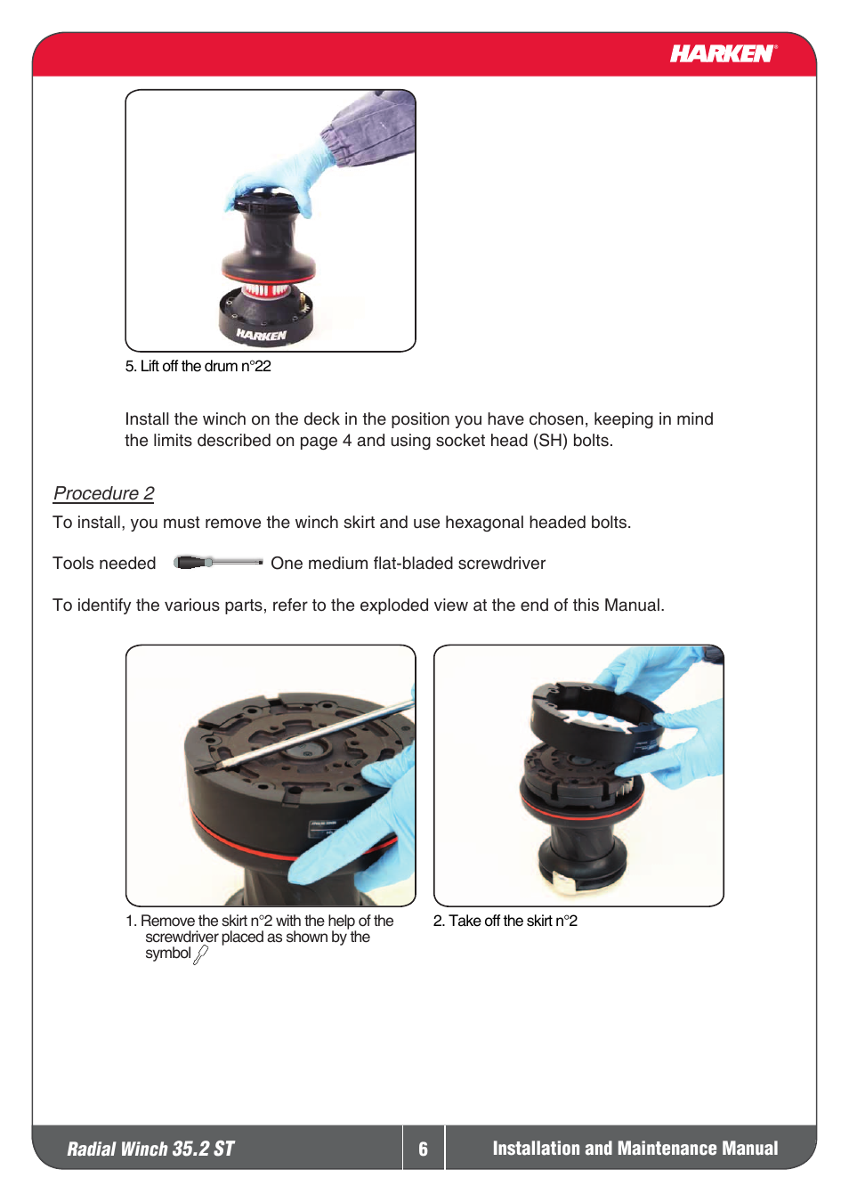 Harken 35.2ST Winche User Manual | Page 6 / 20