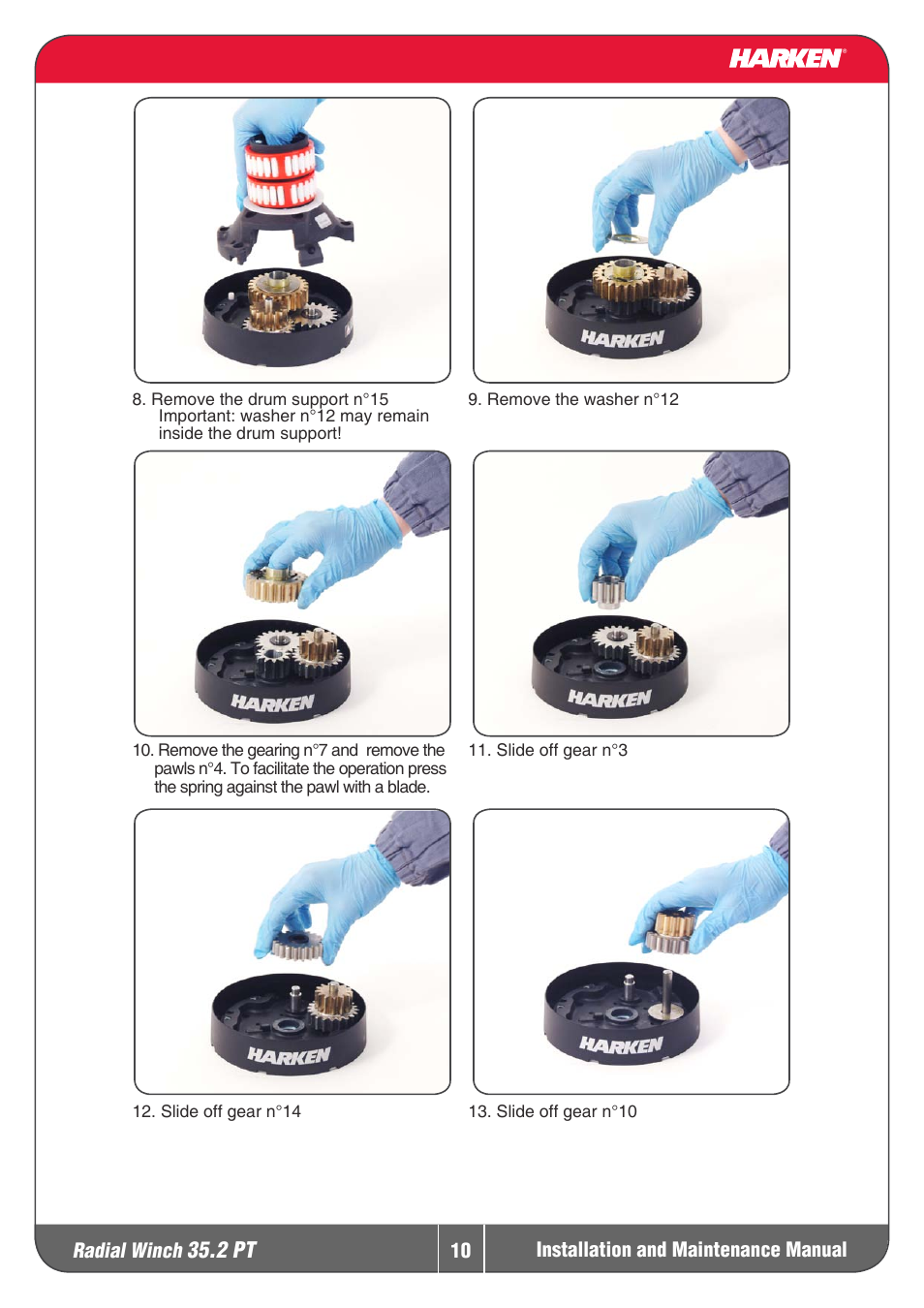 2 pt | Harken 35.2PT Winche User Manual | Page 10 / 17