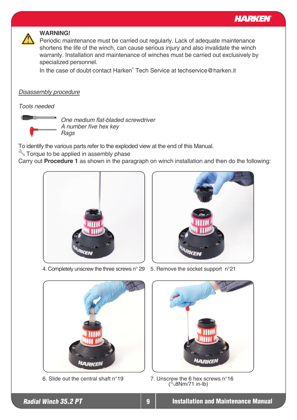 2 pt | Harken 35.2PT Winche User Manual | Page 9 / 17