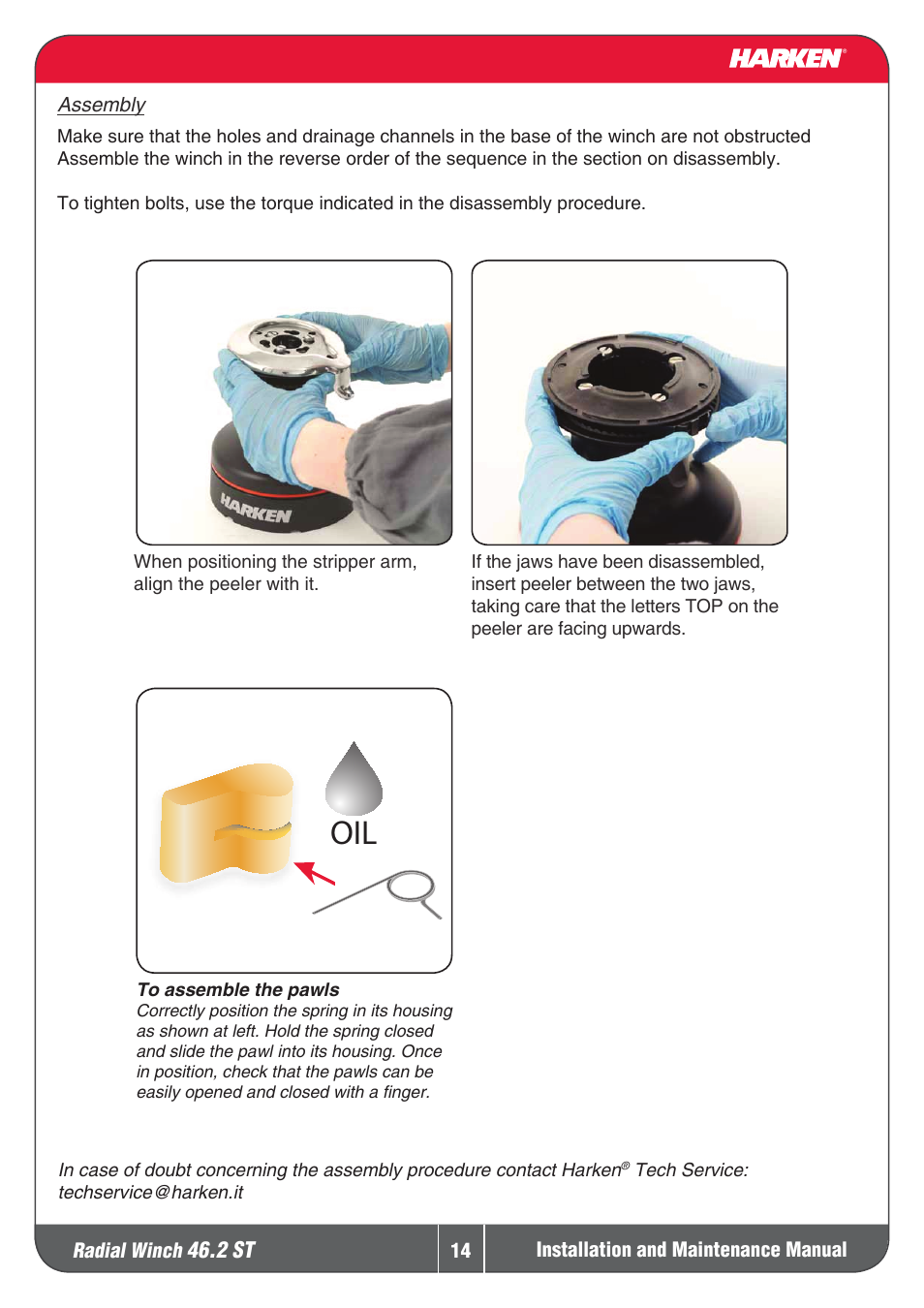 Harken 46.2ST Winche User Manual | Page 14 / 20