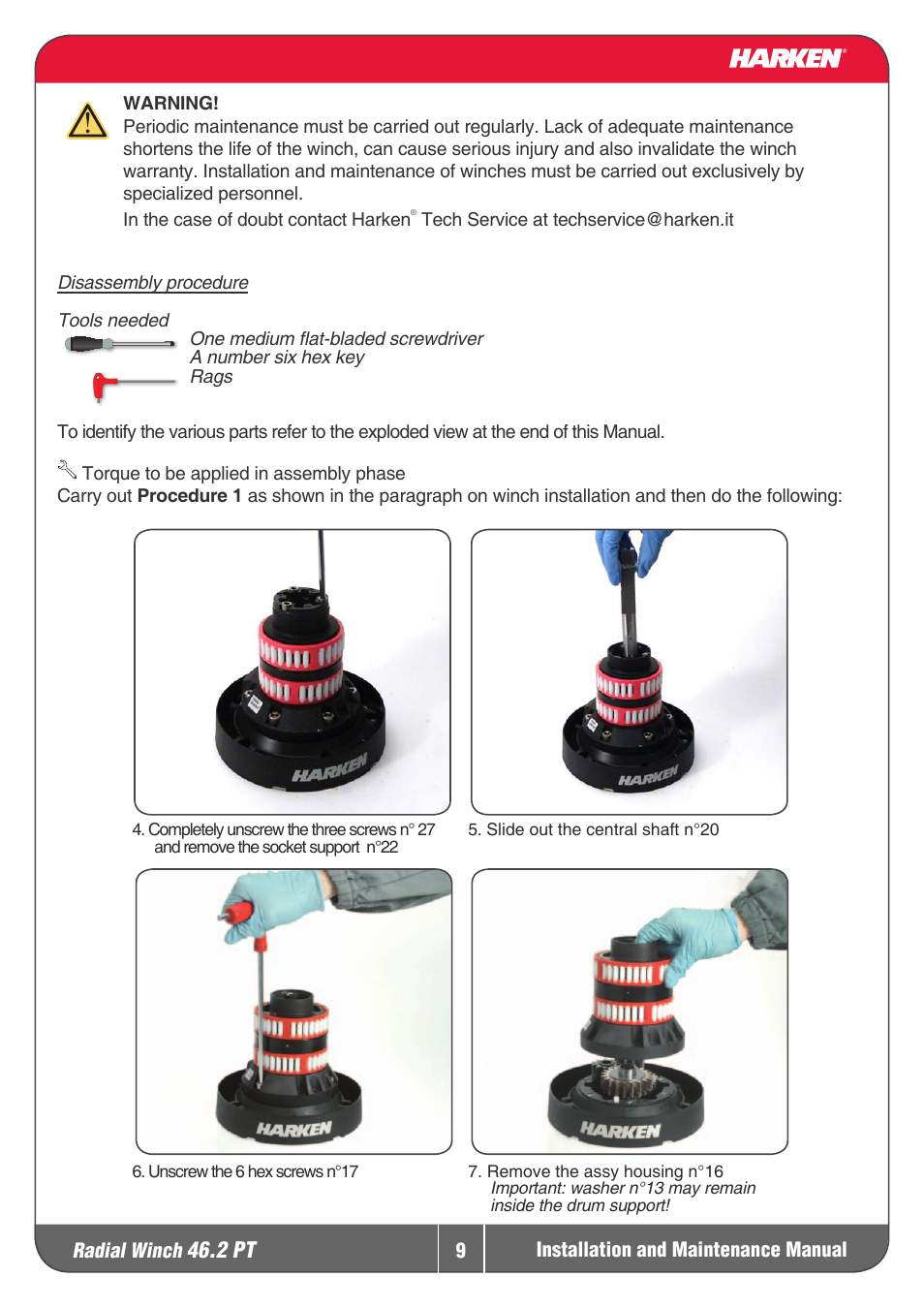 2 pt | Harken 46.2PT Winche User Manual | Page 9 / 17