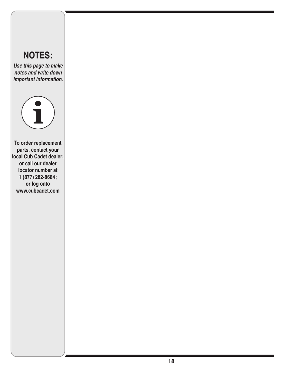 Cub Cadet 60 User Manual | Page 18 / 24